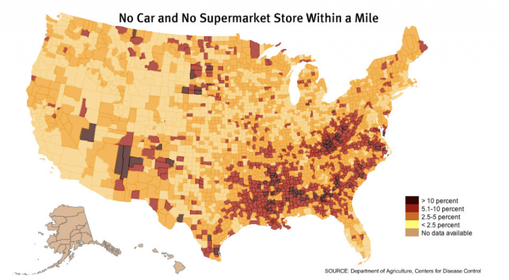 US "Food Deserts" By County | Superior Digital News