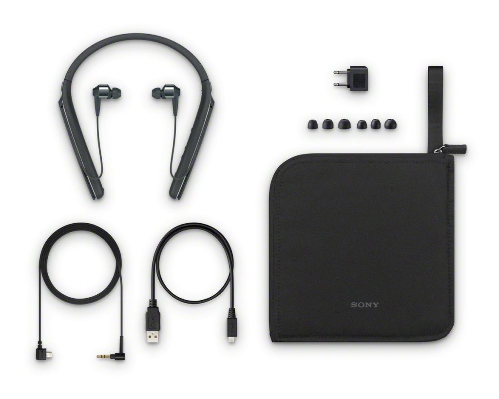 Sony Premium Noise Cancelling Wireless Behind Neck In Ear Headphones Travel Case and Kit