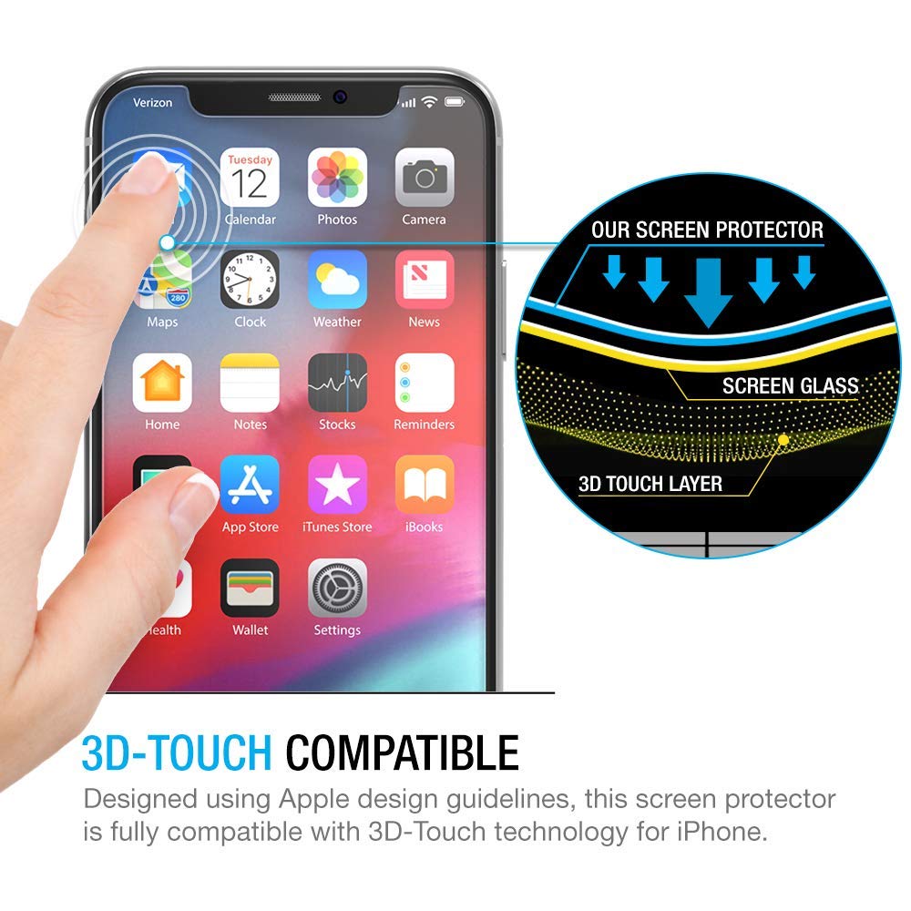 Superior Digital News - Maxboost Tempered Glass for iPhone XS Max - 3D Touch Compatible