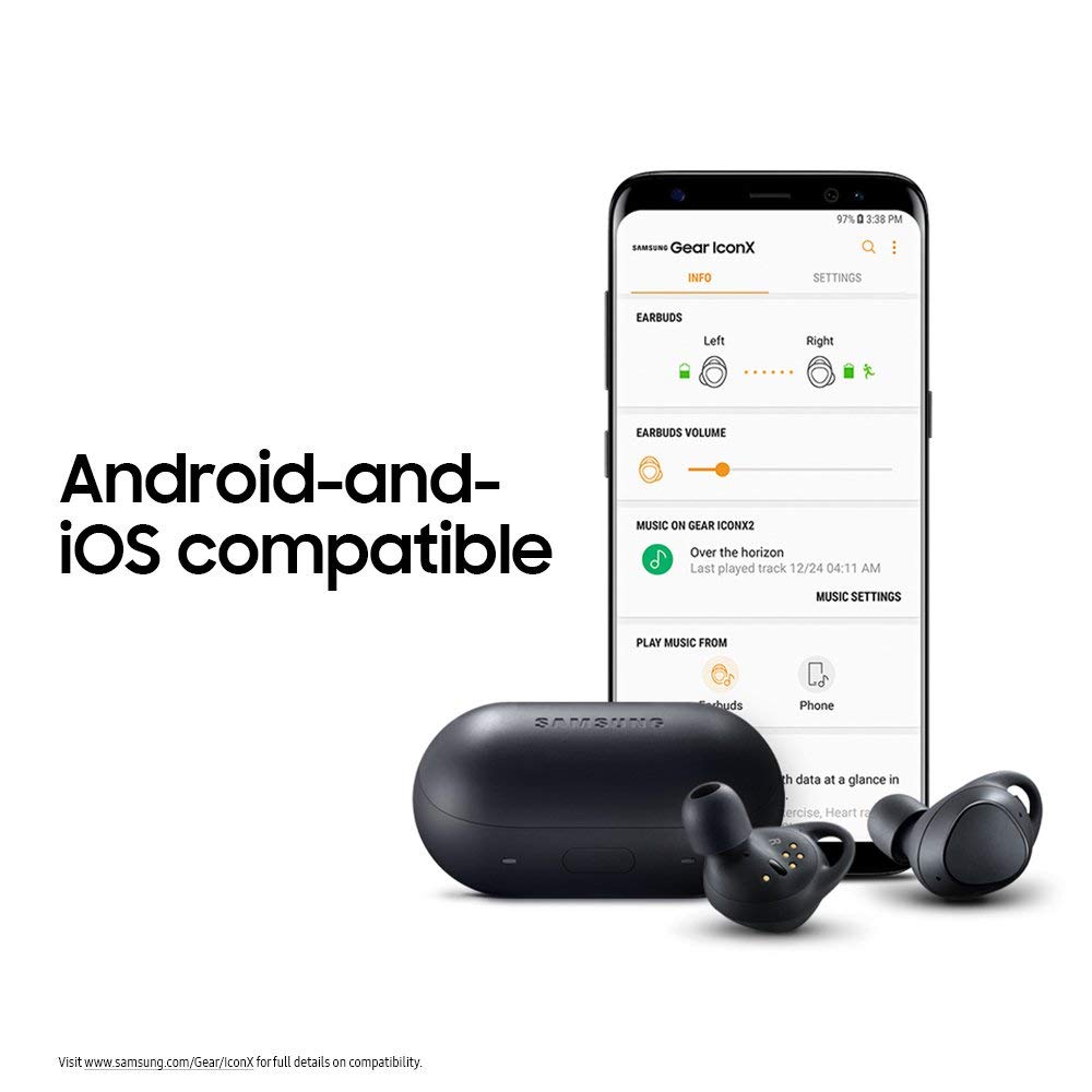 Superior Digital News - Samsung Gear IconX (2018 Version) True Wireless Earbuds - MP3 Storage - Fitness Tracking - Charging Case - Android and iOS Compatible