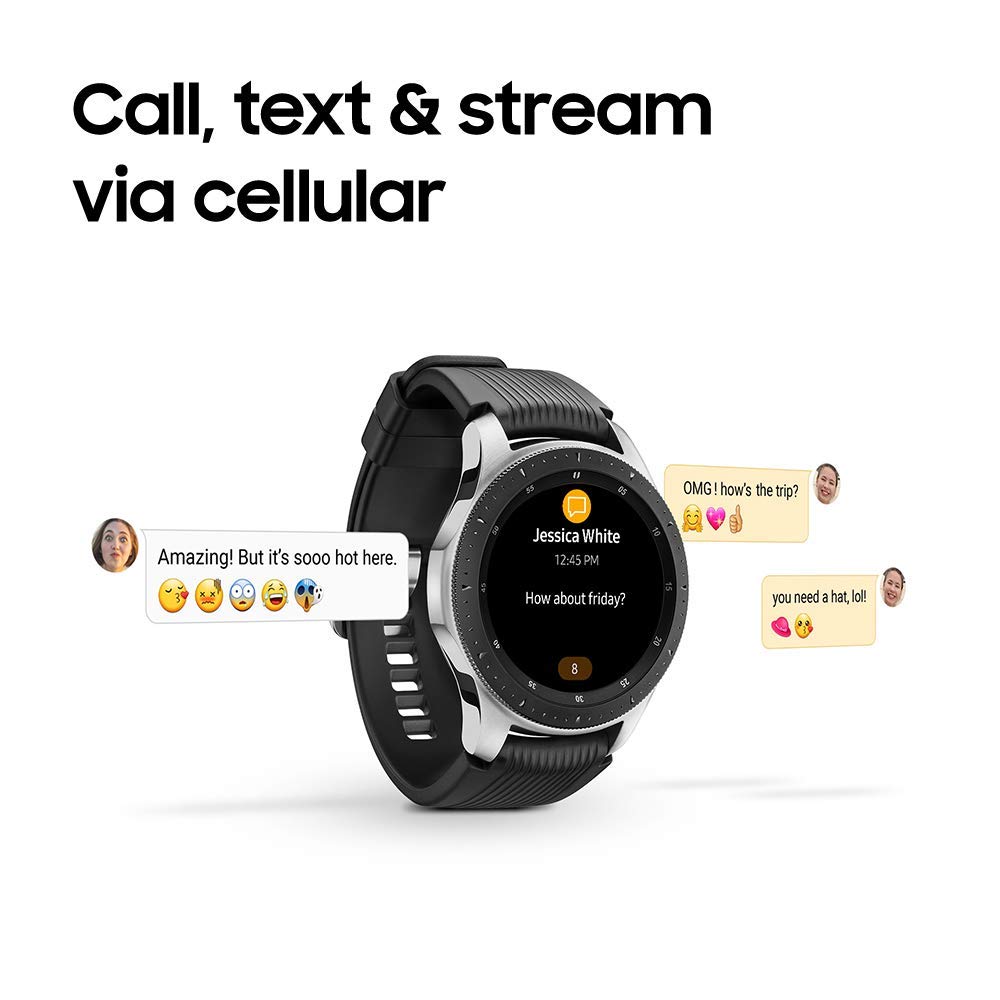Superior Digital News - Samsung Galaxy Watch - Smartwatch - Sterling Silver (46mm) - Talk, Text, and Stream