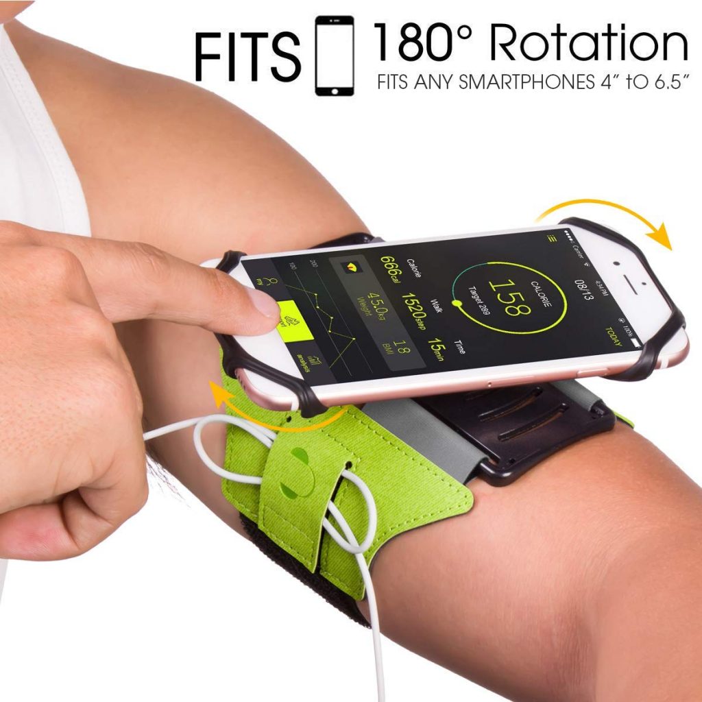 VUP Rotating Phone Armband for fitness and sports - Sport Green - Available At Amazon.com