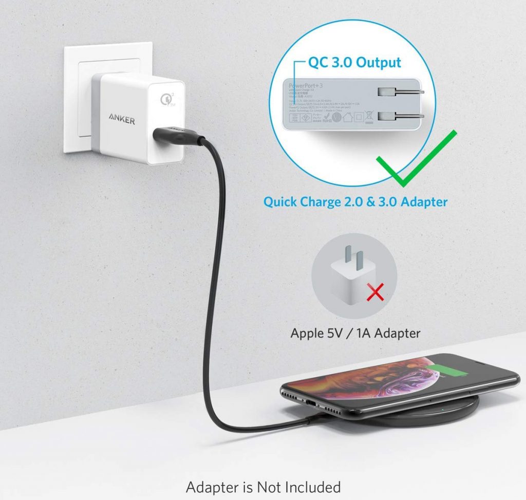 Anker Wireless Charger - Wall Adapter Options
