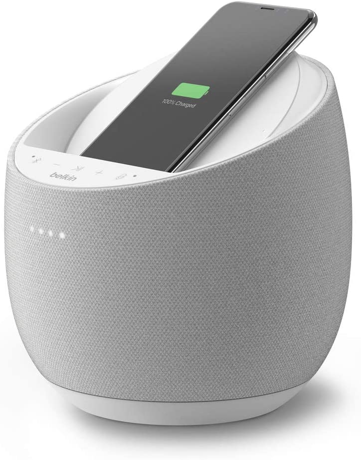 Belkin Soundform Elite Bluetooth Speaker and Wireless Charger - White