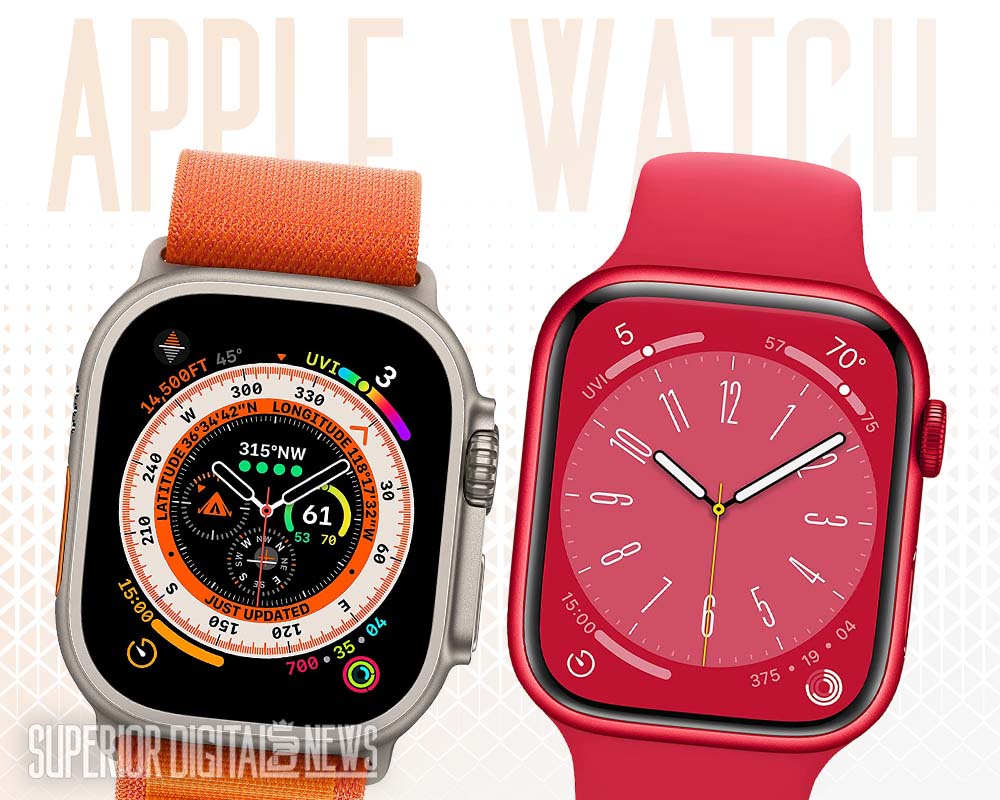 image of an Apple Watch Ultra & Apple Watch Series 8