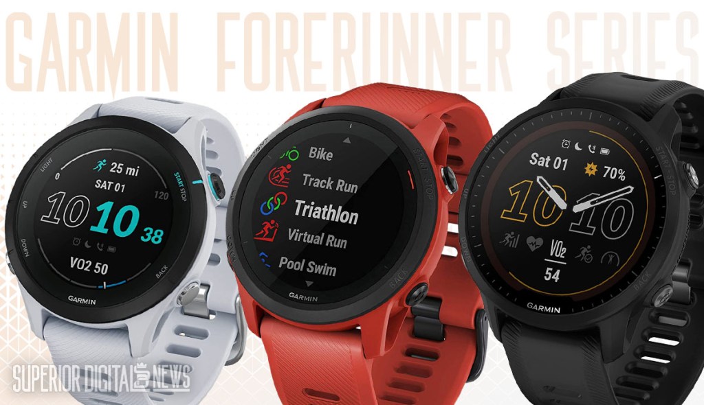Image of the Garmin Forerunner Premium Running Smartwatch Series - Models 255, 745, and 955 Solar